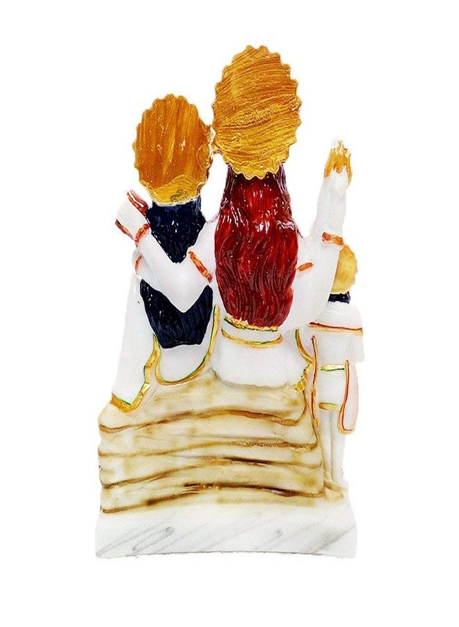 FABZONE Marble Dust Lord Shiva Parivar | Mahadeva Family Idol, 8.5 Inches, Multicolor(White), 1 Piece - Image 4